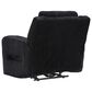 Ashley Forest Lake Power Recliner with Adjustable Headrest in Black Velvet, , large