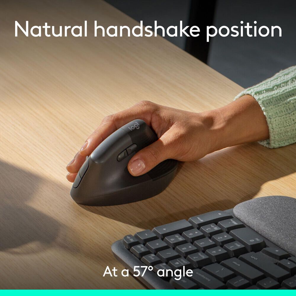 Logitech Ergo Wave Keys and Lift Combo in Graphite, , large