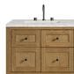 James Martin Vanities Breckenridge 60" Double Bathroom Vanity in Light Natural Oak with 3 cm Eternal Jasmine Pearl Quartz Top and Rectangular Sinks, , large