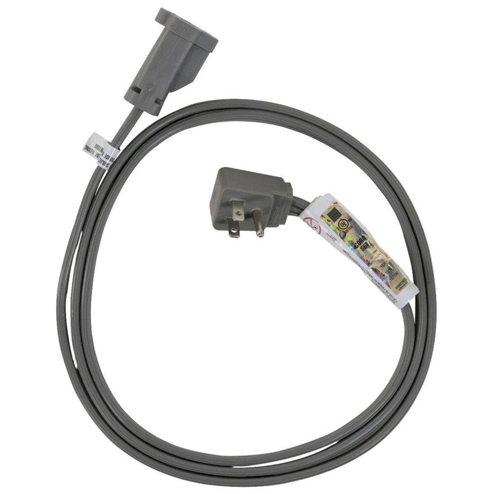 3" 15-Amp Appliance Extension Cord in Gray, , large