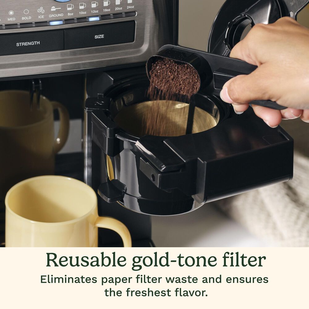 Cuisinart Custom Grind and Brew Single-Cup Coffee Maker in Black Stainless, , large