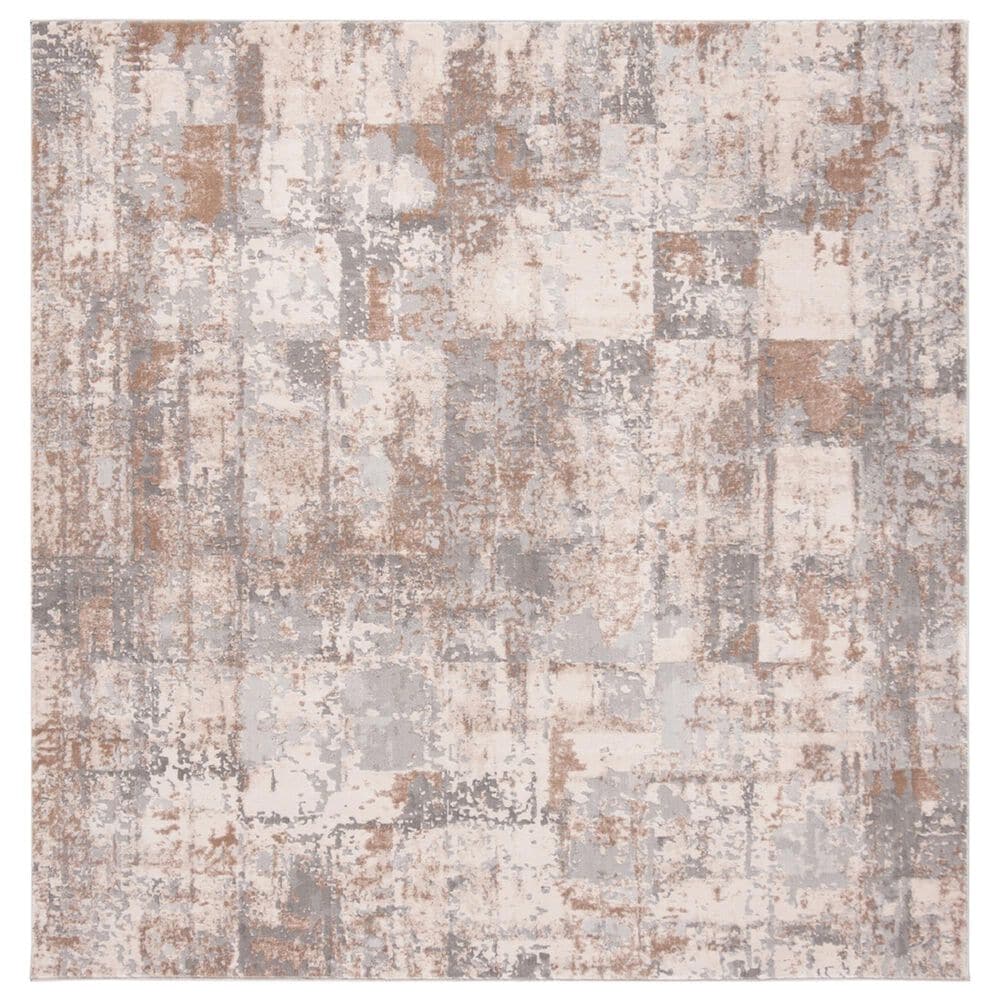 Safavieh Invista 6"7" Square Cream and Beige Area Rug, , large