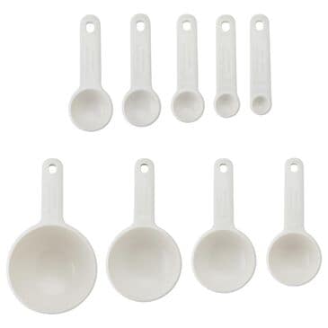 KitchenAid 9-Piece Measuring Cup Spoon Set in White, , large