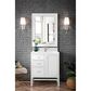 James Martin Vanities Addison 30" Single Bathroom Vanity in Glossy White with Single Hole 3 cm White Zeus Quartz Top and Rectangular Sink, , large