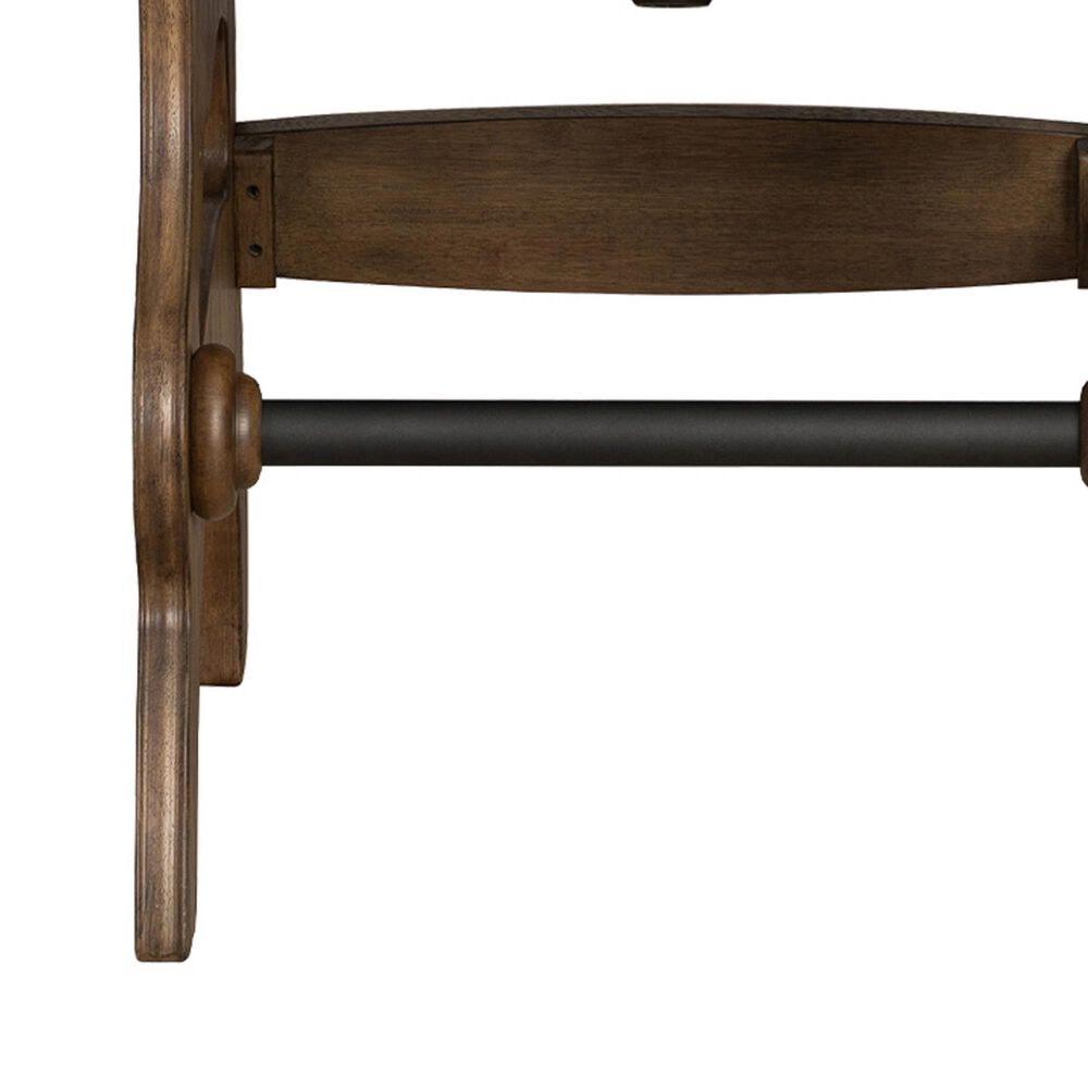 Hawthorne Furniture Tavern Spectator Barstool with Brown Cushion in Whiskey, , large