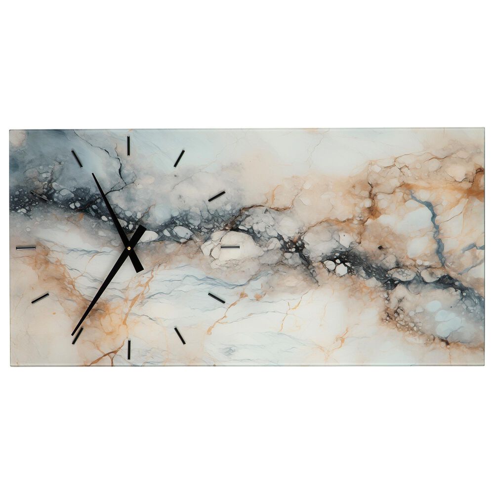 Ashley Teague Wall Clock in Brown, Gray, White and Black, , large