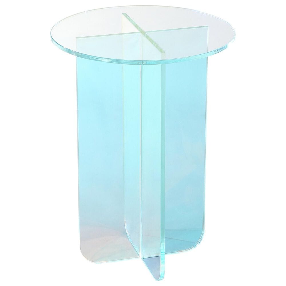Urban Home Fomo Small End Table in Iridescent Glass, , large