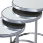Maple and Jade 3-Piece Round Nesting Accent End Table Set in Silver, , large