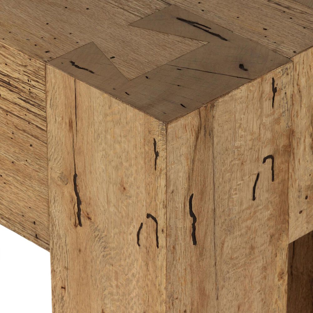 Four Hands Abaso Console Table in Rustic Wormwood Oak, , large