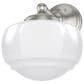 Hunter Saddle Creek 1-Light Sconce with White Shade in Brushed Nickel, , large