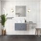 Lexora Home Geneva 30" Single Bathroom Vanity in Dark Grey with 2 cm White Carrara Marble Top and Rectangular Sink, , large