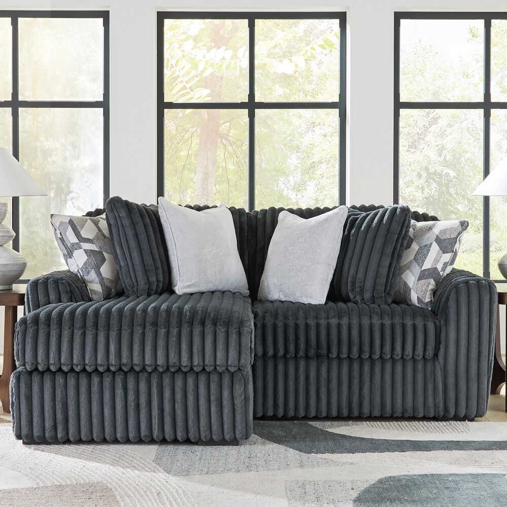 Ashley Midnight-Madness 2-Piece Left Facing Sectional with Chaise in Gunmetal, , large