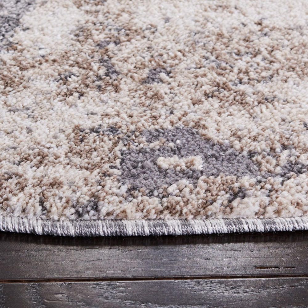 Safavieh Aston ASN713 6&#39;7&quot; Round Ivory and Grey Area Rug, , large