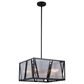 Vaxcel Oslo 4-Light Pendant in Black and Natural Brass, , large