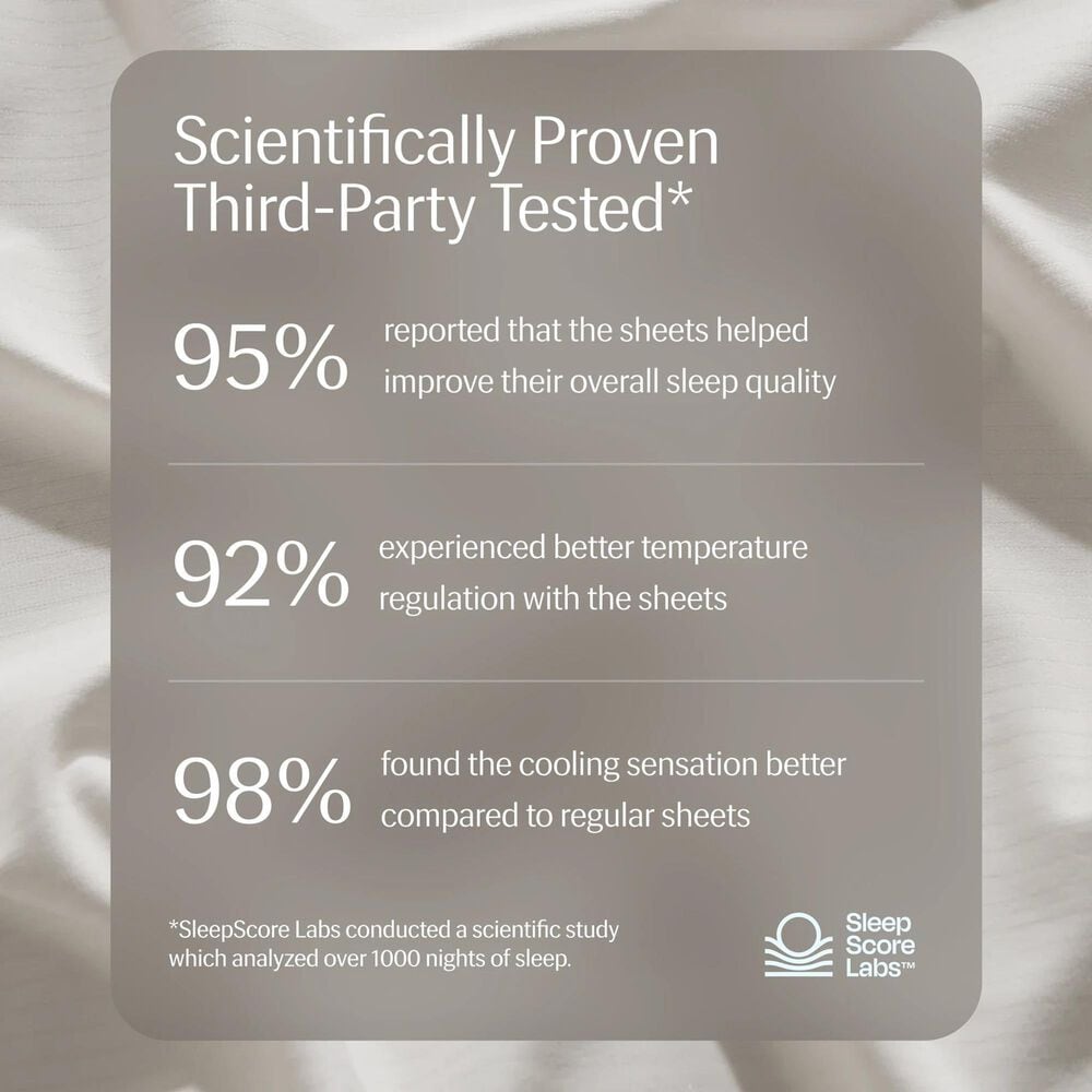 Rest Evercool 4-Piece Full Sheet Set in Snow Ivory, , large