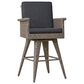 Hearth and Haven Outdoor Swivel Bar Stool in Dark Grey, , large