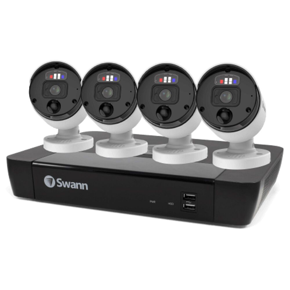 Swann 4 Camera 8 Channel 4K Ultra HD Pro Enforcer NVR Security System in White, , large