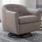 Ashley Upshur Swivel Glider Accent Chair in Taupe, , large