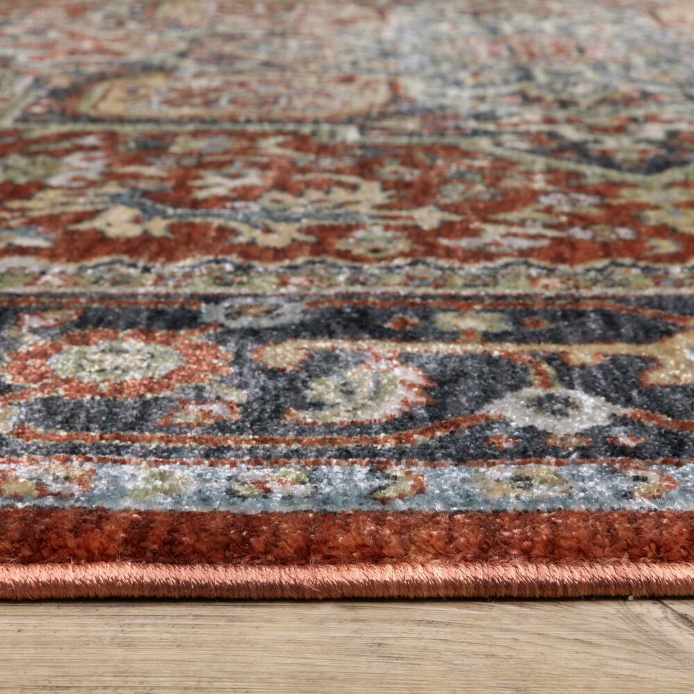 Oriental Weavers Eliana ELI11 Red and Blue 3&#39;3&quot; x 5&#39; Area Rug, , large
