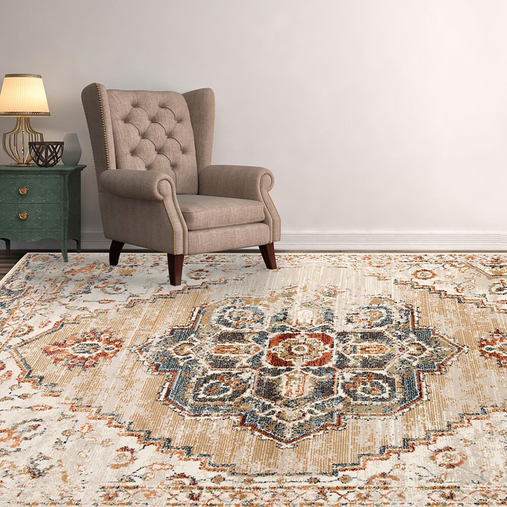 Amer Rugs Allure 5&#39;1&quot; x 7&#39;6&quot; Gold and Beige Area Rug, , large
