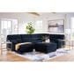 Ashley SimpleJoy Oversized Accent Ottoman in Navy, , large