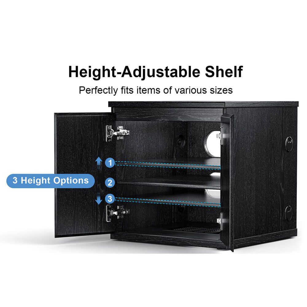 ErgoAV Modular Shelf Cabinet in Black, , large