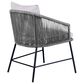 Blue River Ditas Outdoor Dining Chair with Grey Cushions in Black, , large