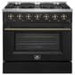 Forno Galiano 36" Freestanding Gas Range in Black, , large