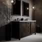 Lexora Home Marsyas 60" Double Bathroom Vanity in Brown with White Quartz Top and Rectangular Sinks, , large
