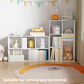 HOMLUX 5-Cube Reversible Storage Bookshelf in White, , large