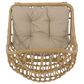Hearth and Haven Elon Cocoon Outdoor Chair with Light Brown Cushion in Brown, , large