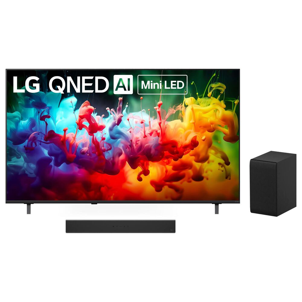 LG 65" Class 75B Series QNED AI Mini LED 4K Ultra HD - Smart TV with 2.1 Channel Soundbar System in Black, , large