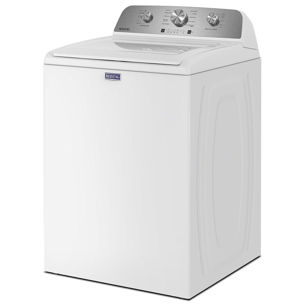 Maytag 4.3 Cu. Ft. Top Load Impeller Washer and 7.0 Cu. Ft. Electric Wrinkle Prevent Dryer Laundry Pair in White, , large