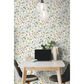 NextWall Wildflowers 216" x 20.5" Peel and Stick Wallpaper in Multicolored, , large