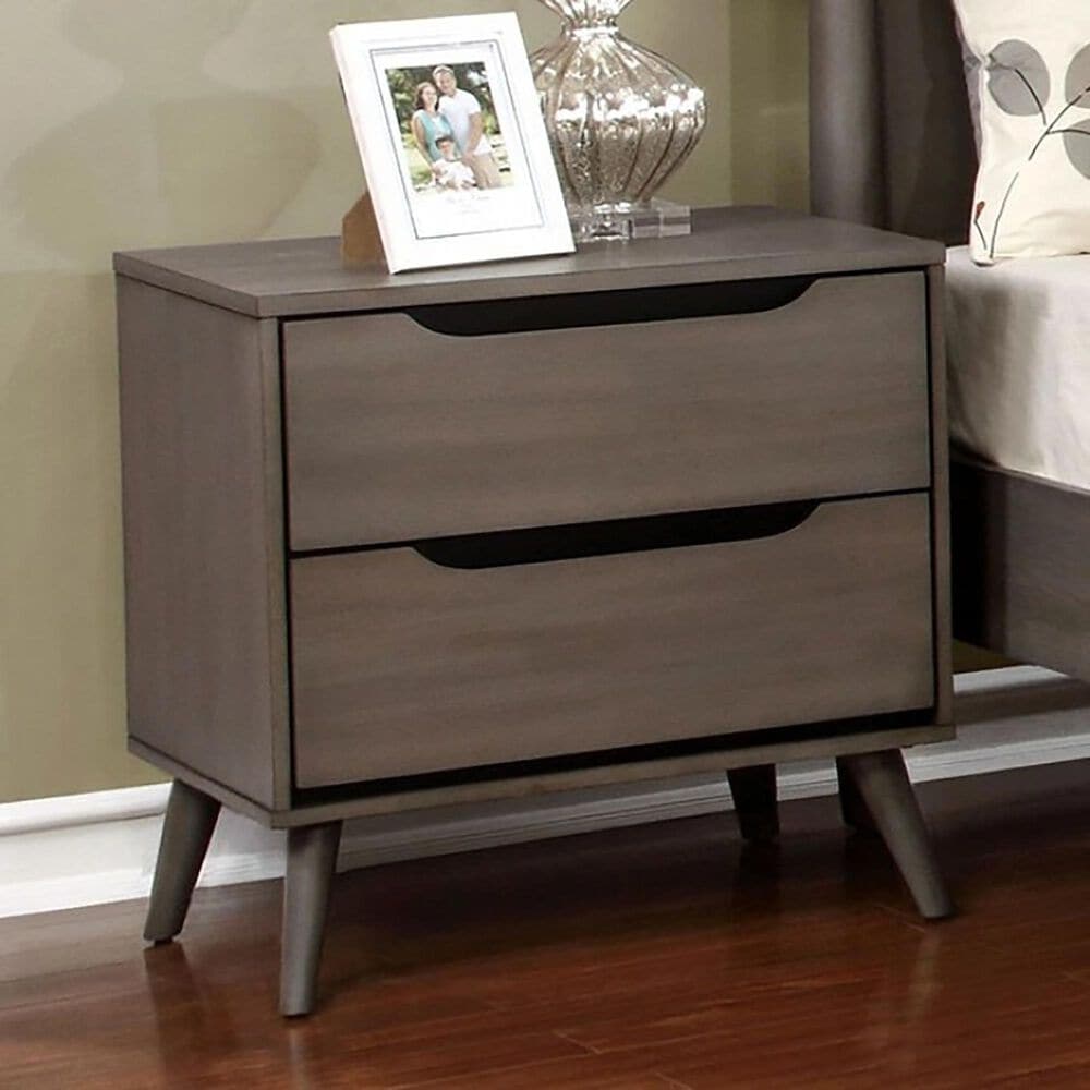 Furniture of America Lennart 4-Piece Full Bedroom Set in Gray, , large