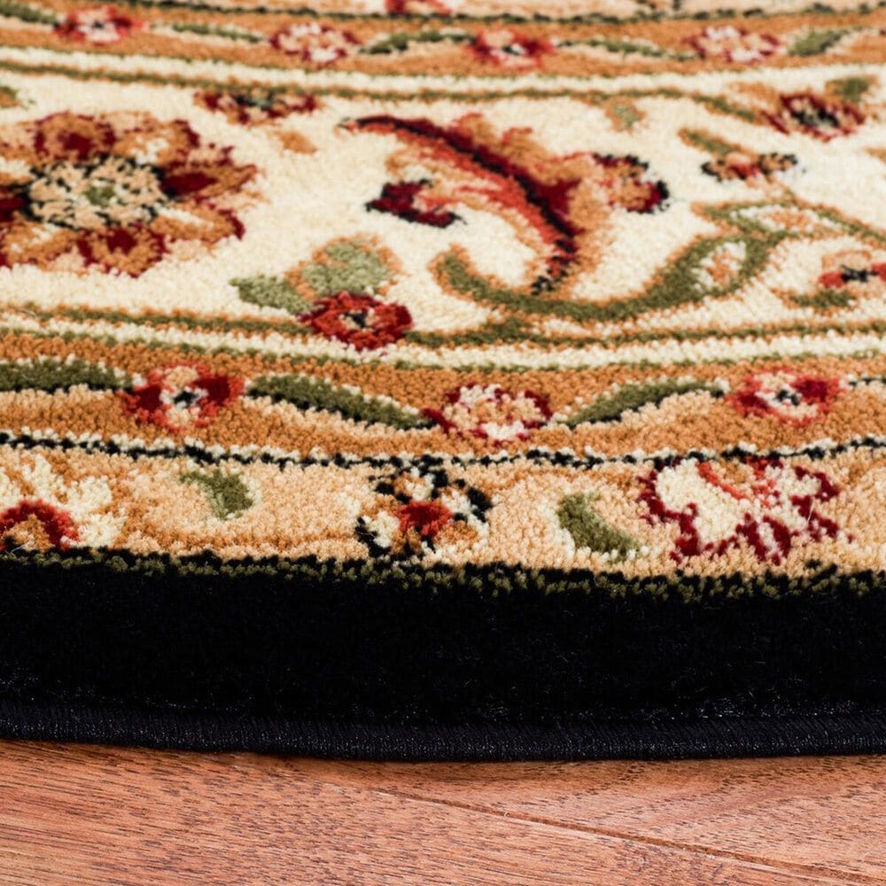 Safavieh Lyndhurst 6' Round Black and Beige Runner, , large