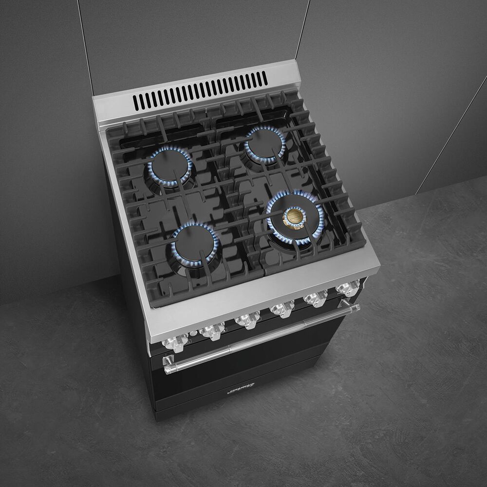SMEG Professional 24" Gas Range in Matte Black, , large
