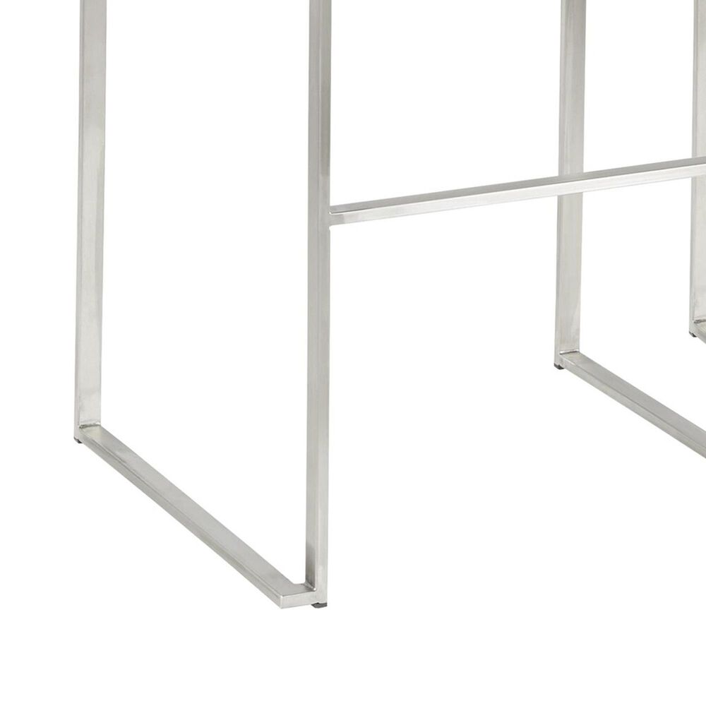 Lumisource Fuji Stackable Barstool with Black Velvet Cushion in Stainless Steel (Set of 2), , large