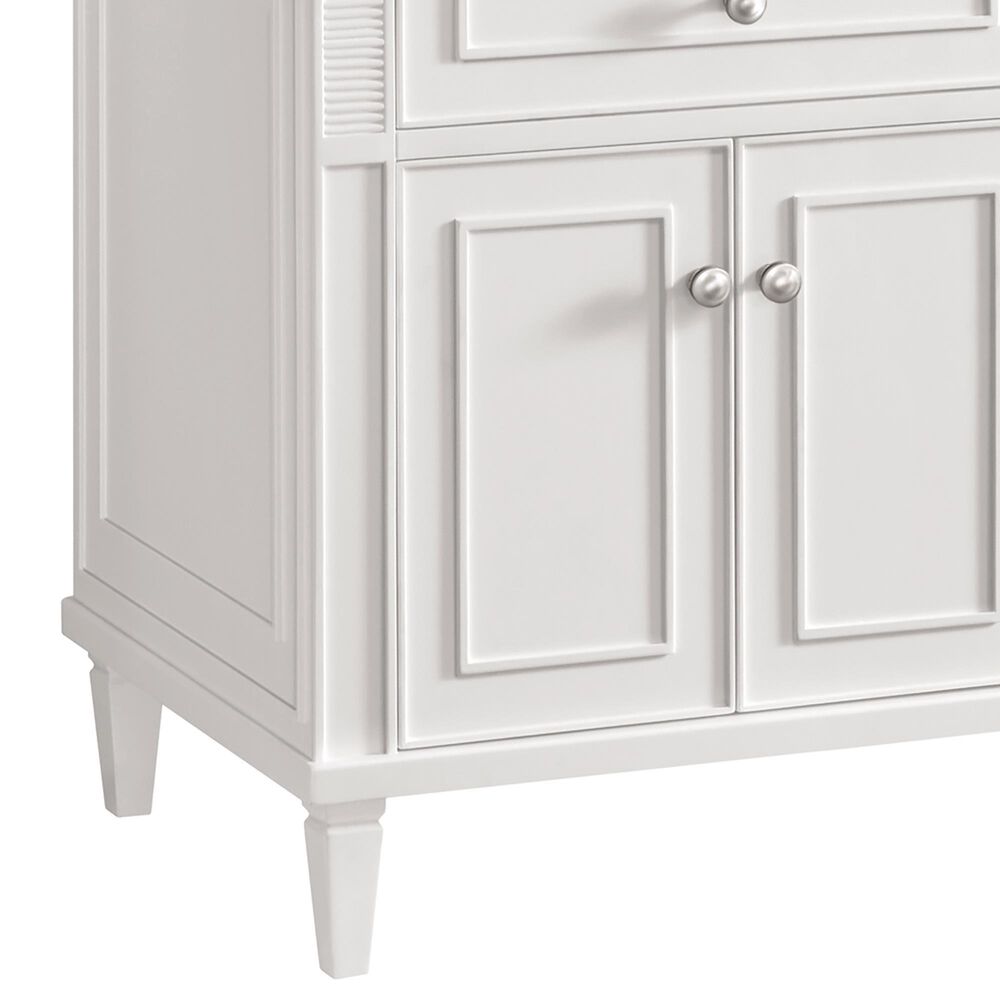 James Martin Vanities Lorelai 72&quot; Double Vanity in Bright White with 3 cm Victorian Silver Quartz Top, , large