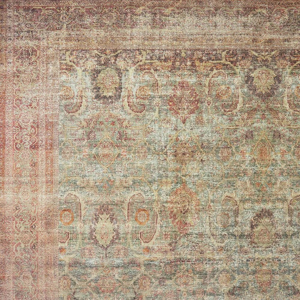 Amber Lewis x Loloi Georgie 2&#39; x 5&#39; Jade and Sunset Area Rug, , large