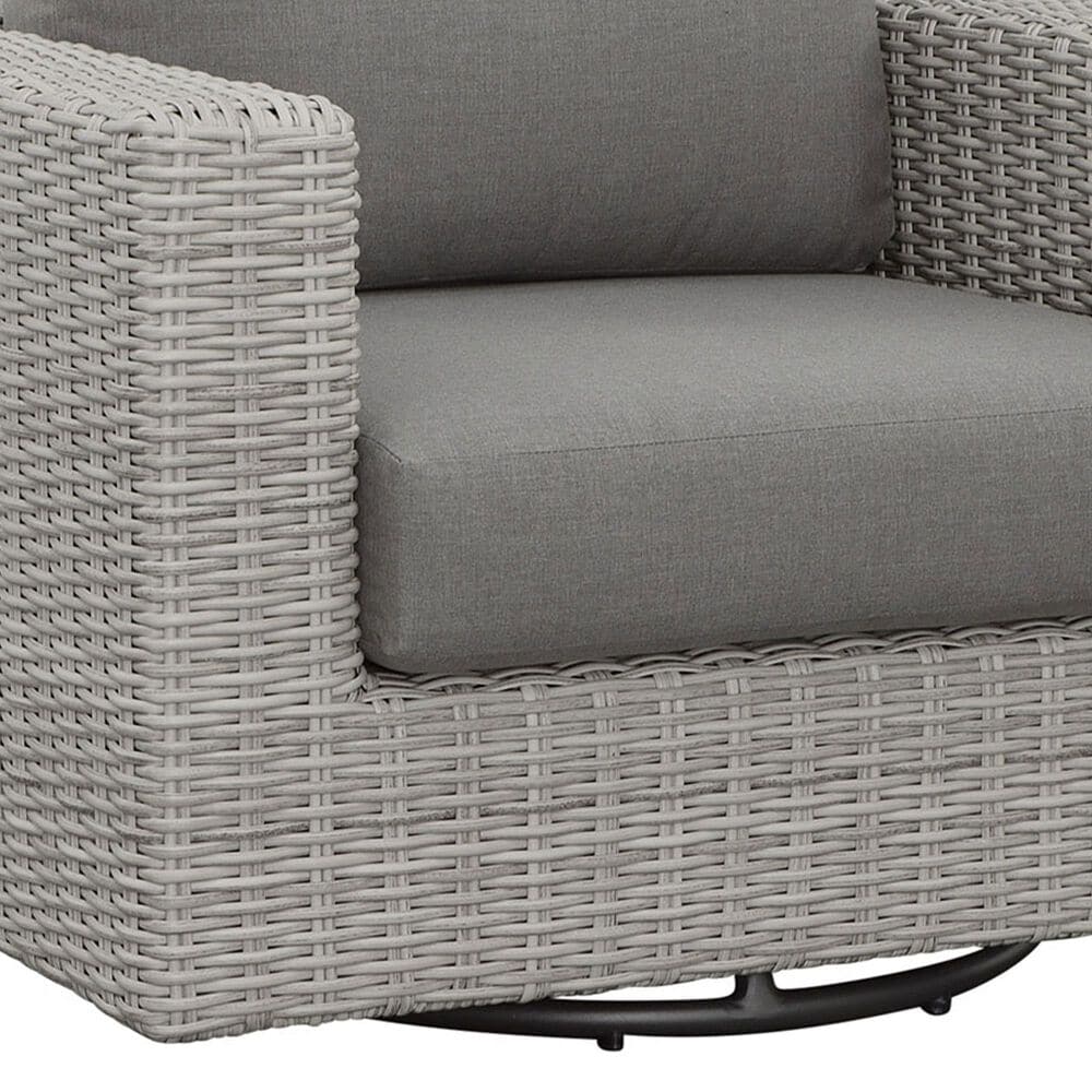Steve Silver Co. Blakley Patio Swivel Chair in Dark Gray, , large