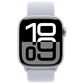 Apple Watch Series 10 GPS + Cellular 42mm Silver Aluminum Case with Blue Cloud Sport Loop, , large