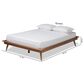 Baxton Studio Karine Queen Platform Bed Frame in Walnut Brown, , large