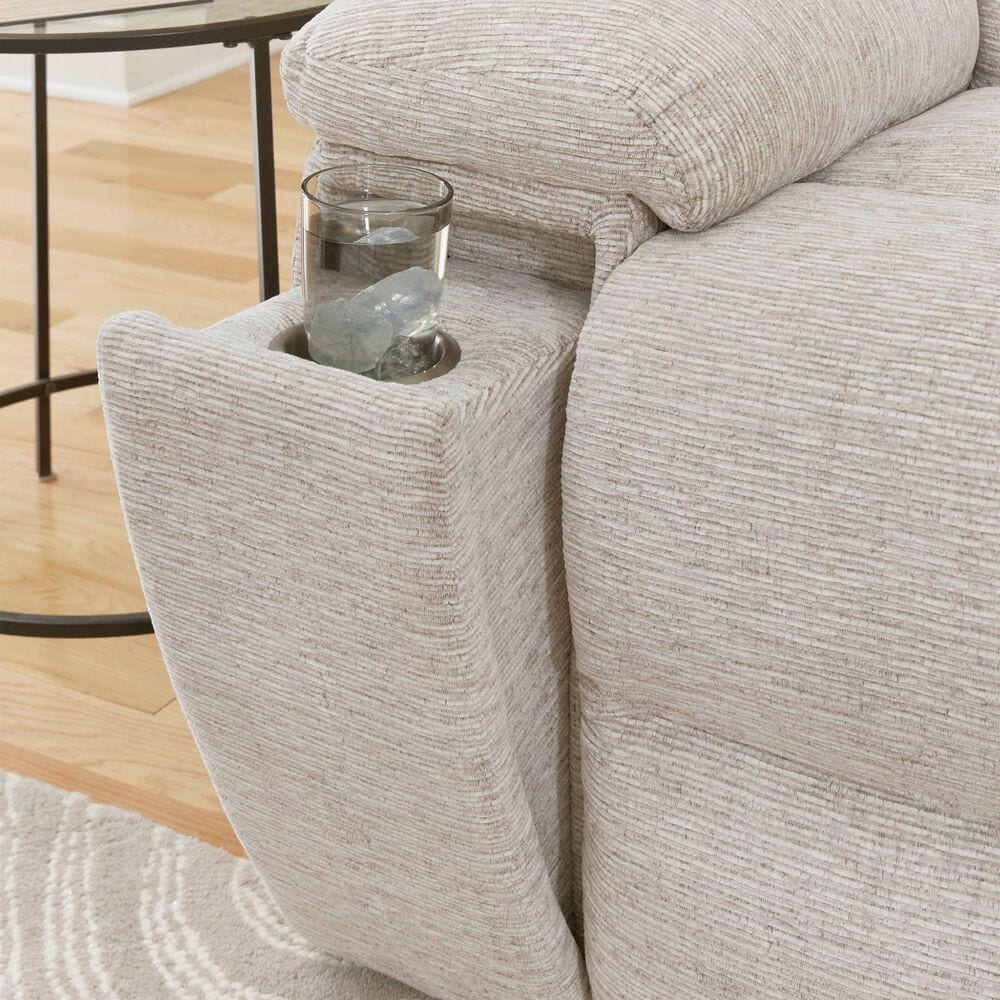 Simeon Collection Buster Manual Dual Reclining Sofa and Console Loveseat Set in Opal Taupe, , large