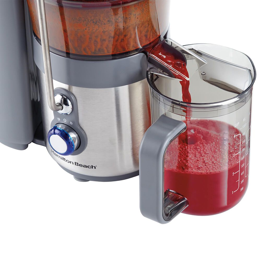 Hamilton Beach 2 Speeds Big Mouth Premium Juice Extractor in Gray and Silver, , large