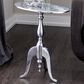 Maple and Jade End Table with Scroll Legs in Satin Silver, , large