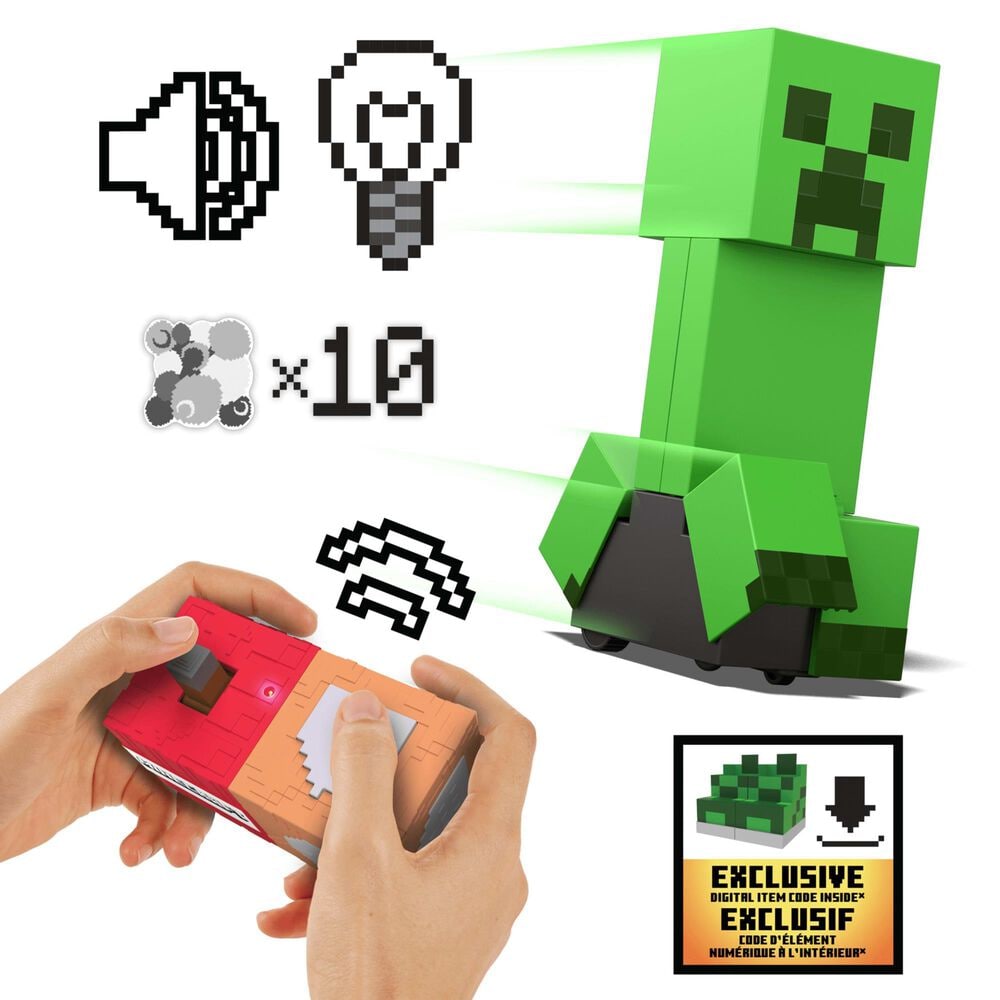 Mattel Minecraft Exploding Remote Control Creeper Figure, , large