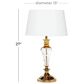 Maple and Jade Table Lamp in Shiny Gold and Clear, , large