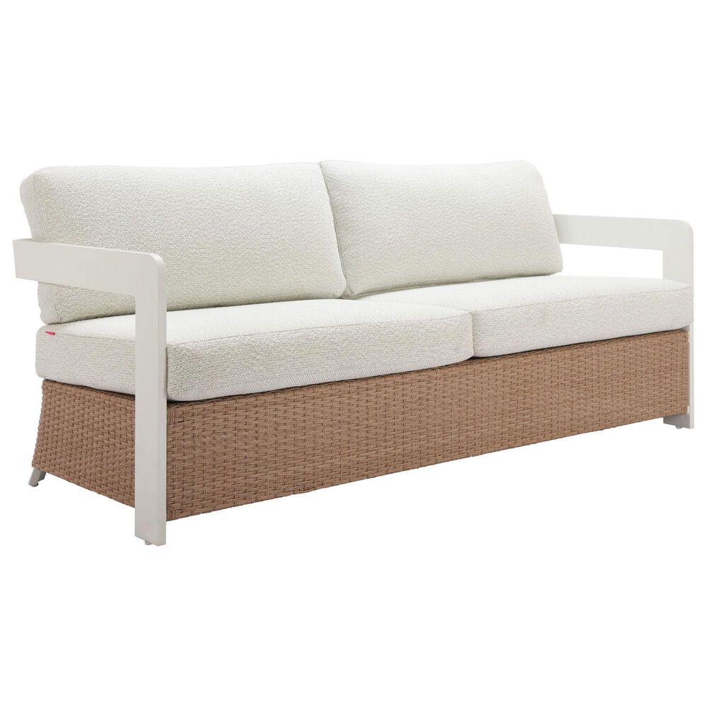 Zuo Modern Gelo Sofa in White and Brown, , large