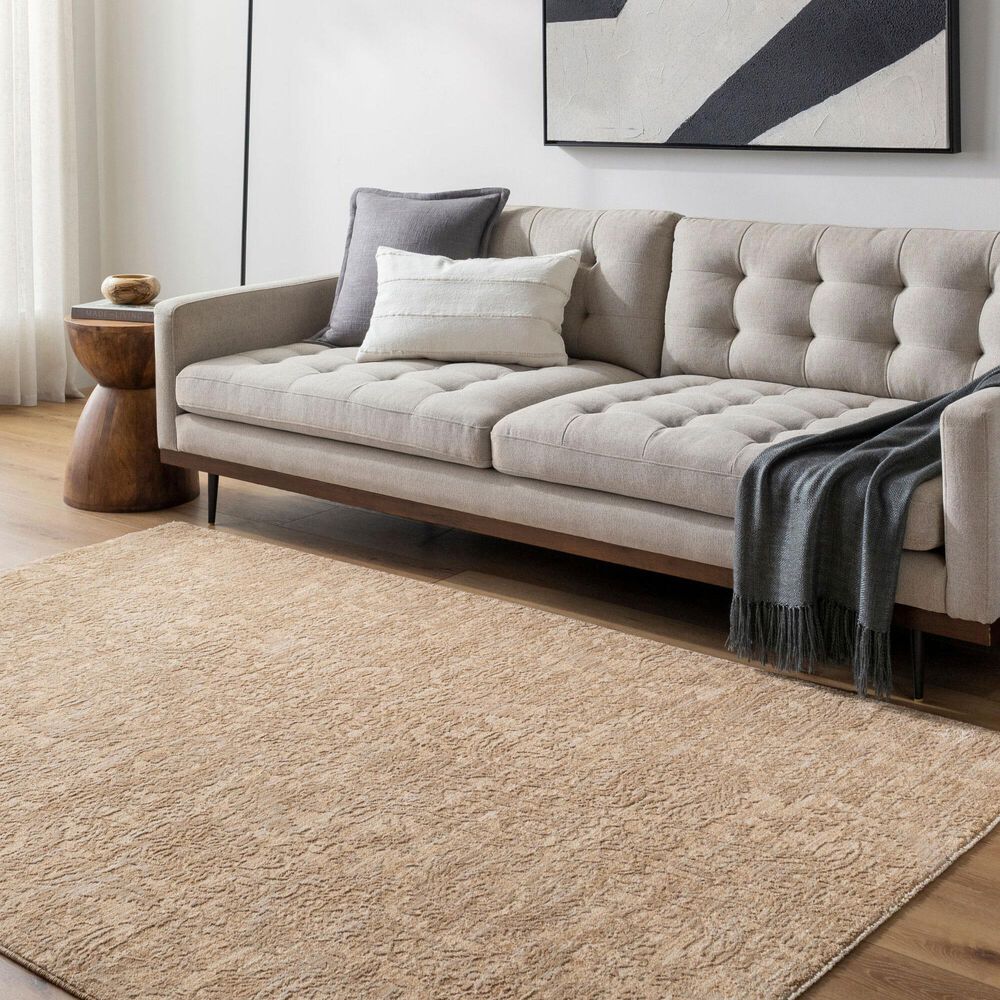 Surya Masterpiece MPC-2316 Beige, Tan and Medium Brown 6'7" x 9'6" Area Rug, , large